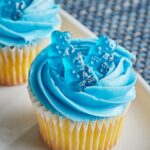 Blue Raspberry Gummies on Cupcake