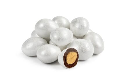 Chocolate Jordan Almonds (White Sparkle)