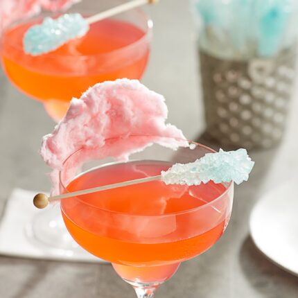 Cotton Candy Wrapped Rock Candy Swizzle Stick