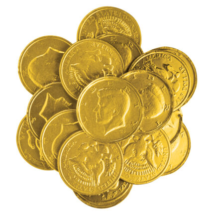 Gold Foil Chocolatey Candy Kennedy Coins