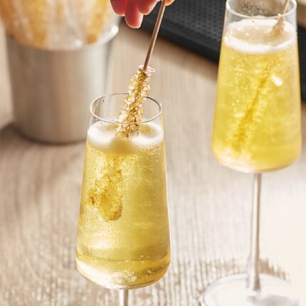 Gold Wrapped Rock Candy Swizzle Stick