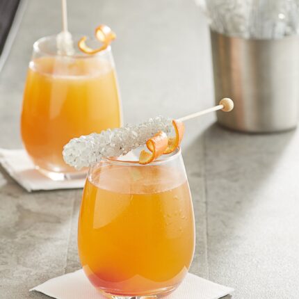 Silver Wrapped Rock Candy Swizzle Stick